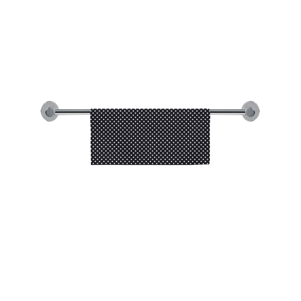 Black polka dots Square Towel 13“x13”