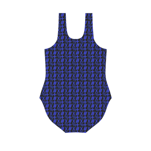NUMBERS Collection Symbols Royal Vest One Piece Swimsuit (Model S04)