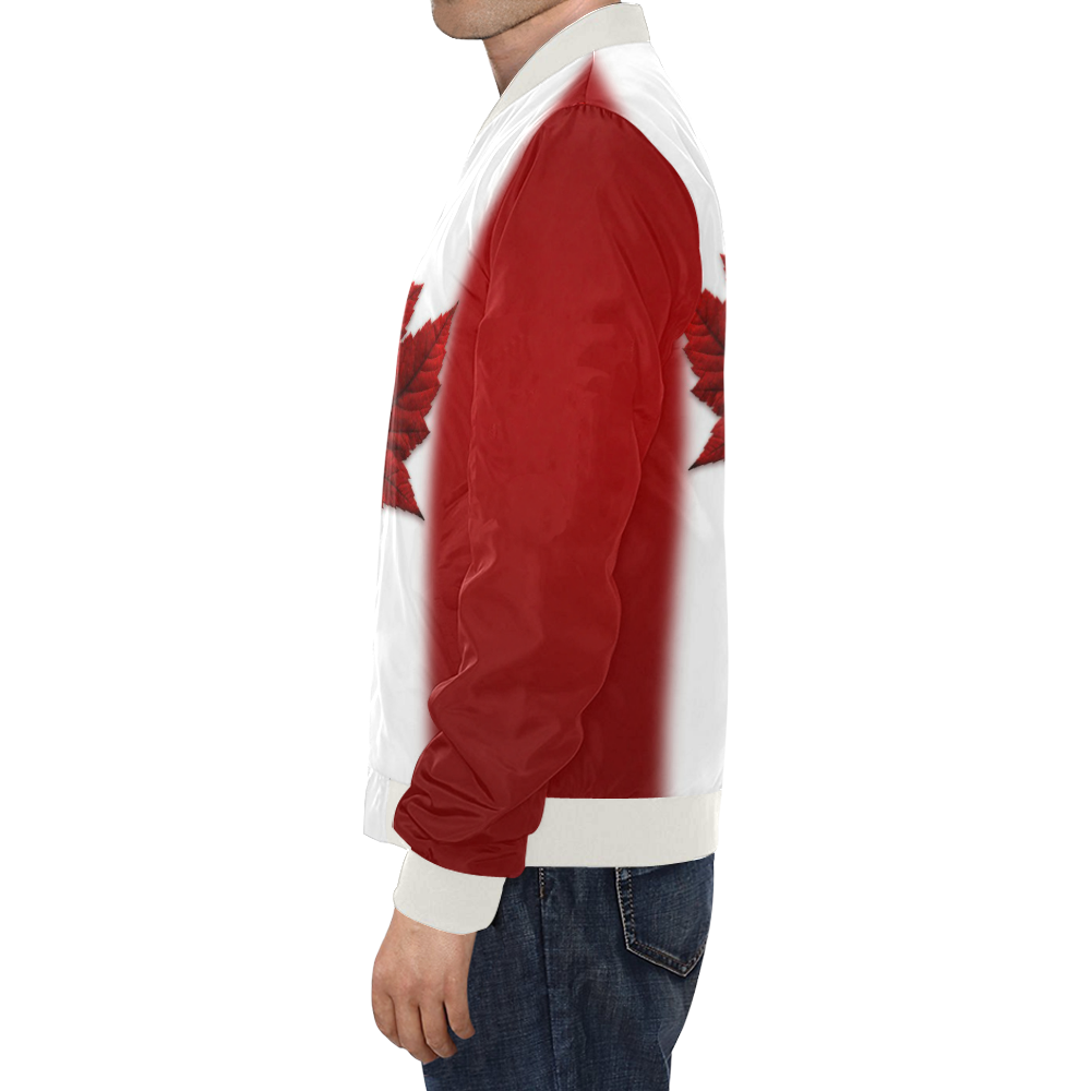 Canada Flag Bomber Jackets - Men's All Over Print Bomber Jacket for Men (Model H19)