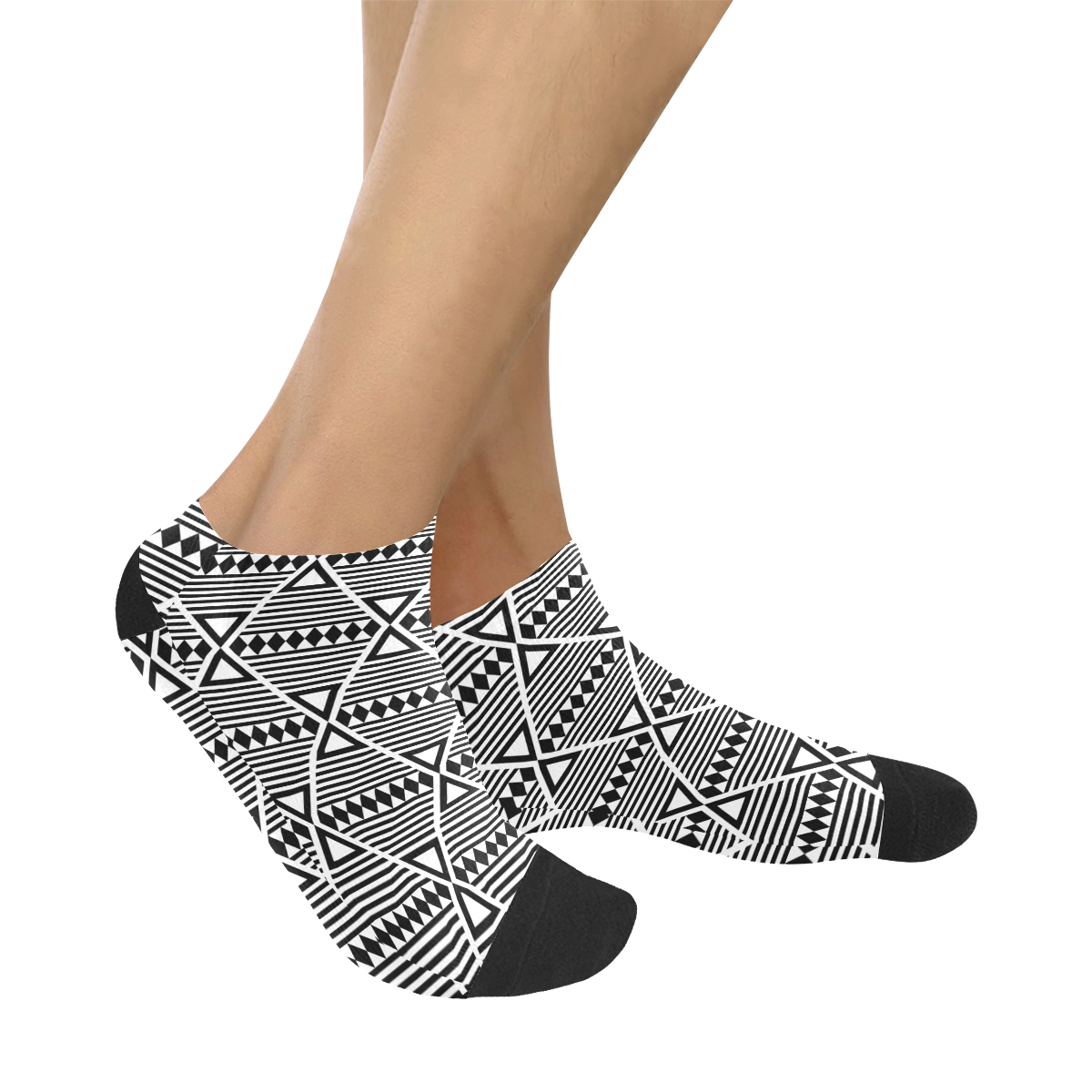 Black Aztec Tribal Women's Ankle Socks