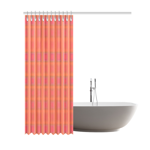 Pale pink golden multiple squares Shower Curtain 69"x84"