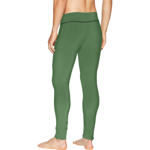 color artichoke green Men's All Over Print Leggings (Model L38)