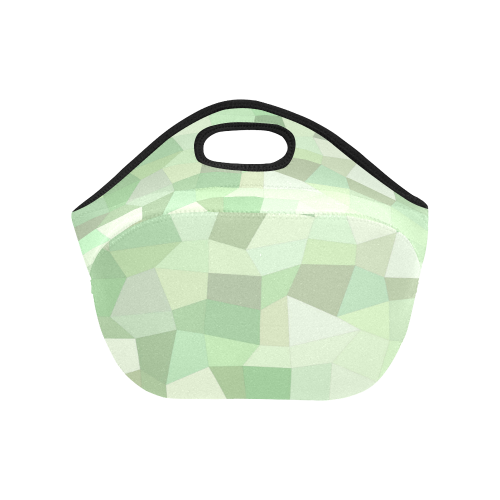 Pastel Greens Mosaic Neoprene Lunch Bag/Small (Model 1669)