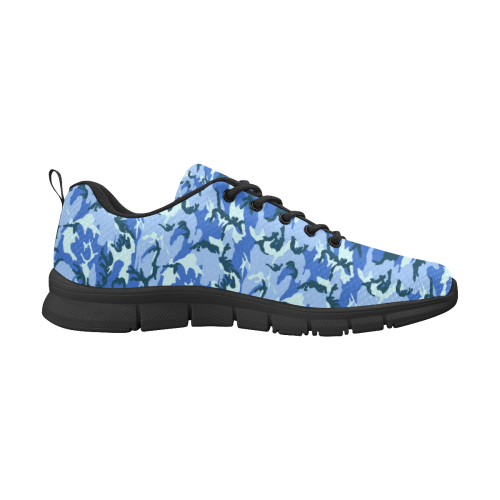 Woodland Blue Camouflage Men's Breathable Running Shoes (Model 055)