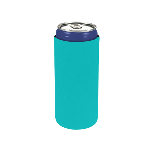 color dark turquoise Neoprene Can Cooler 5" x 2.3" dia.