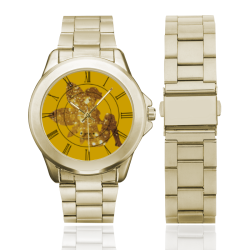 watch circular roman numberals hand 8 Custom Gilt Watch(Model 101)