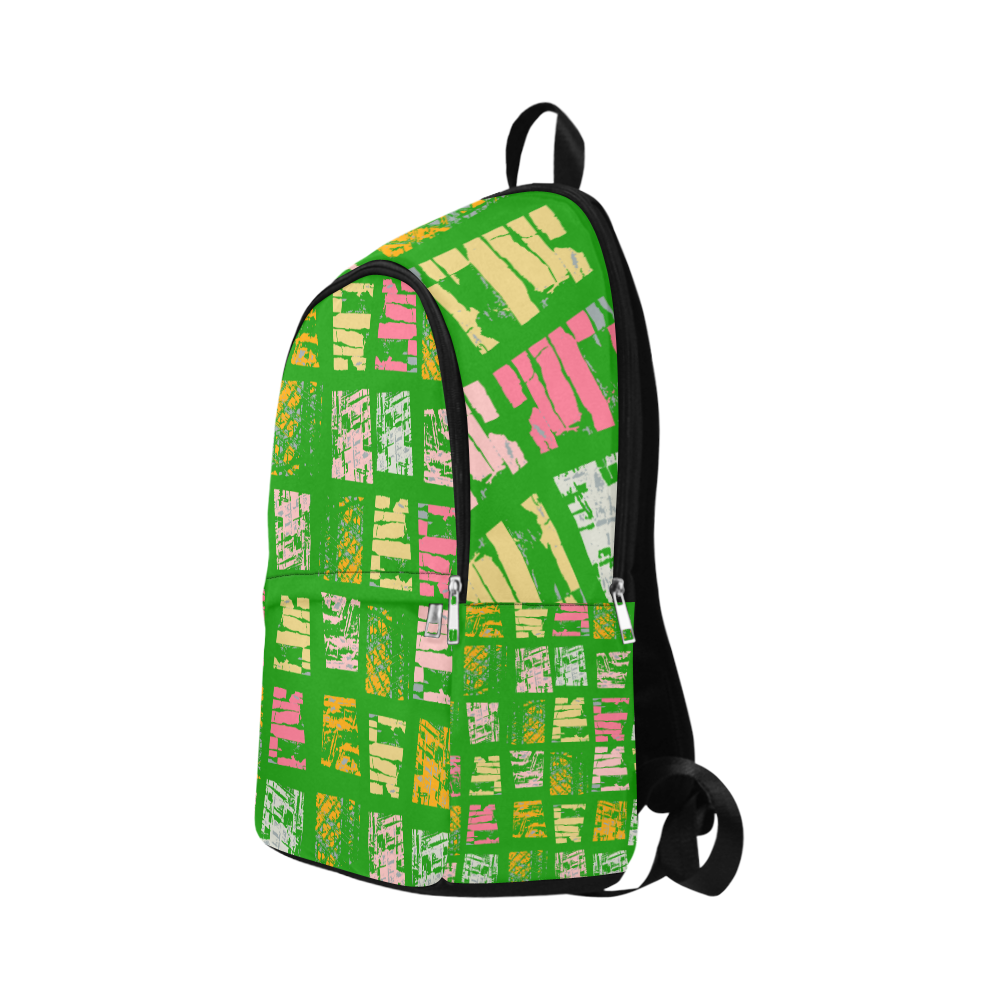 colored squares green Fabric Backpack for Adult (Model 1659)