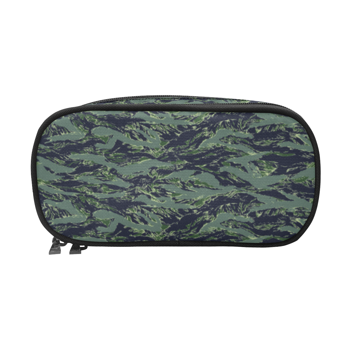 Jungle Tiger Stripe Green Camouflage Pencil Pouch/Large (Model 1680)
