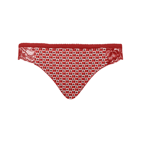 Canada Flag Panties Women's Lace Panty (Model L41)