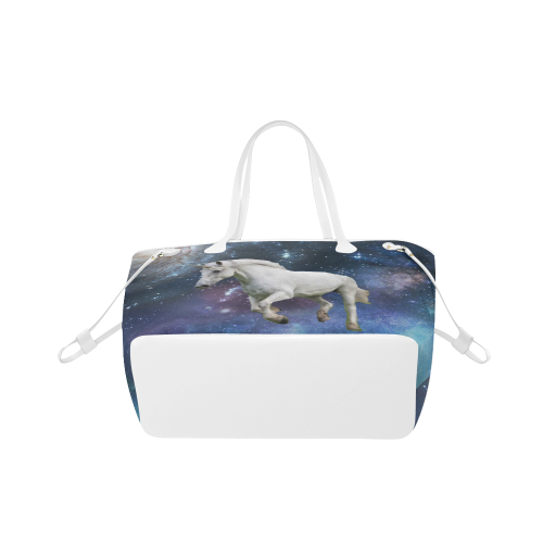 Unicorn and Space Clover Canvas Tote Bag (Model 1661)