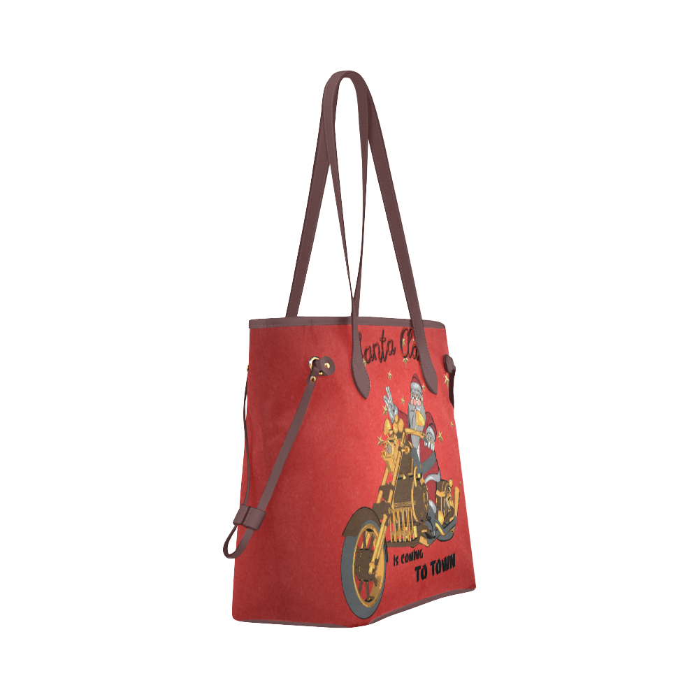 Santa Claus wish you a merry Christmas Clover Canvas Tote Bag (Model 1661)
