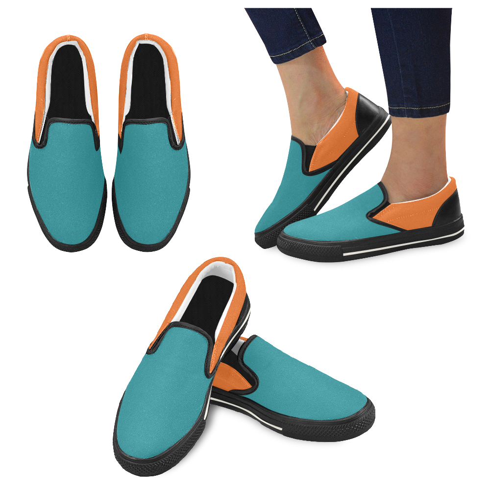 41 Women's Slip-on Canvas Shoes/Large Size (Model 019)