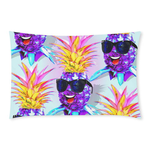 Pineapple Ultraviolet Happy Dude with Sunglasses 3-Piece Bedding Set