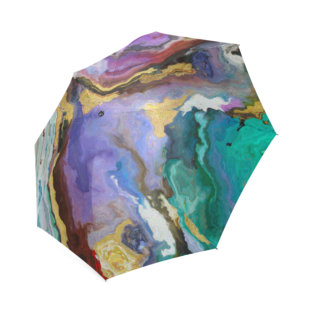 colorful marble Foldable Umbrella (Model U01)