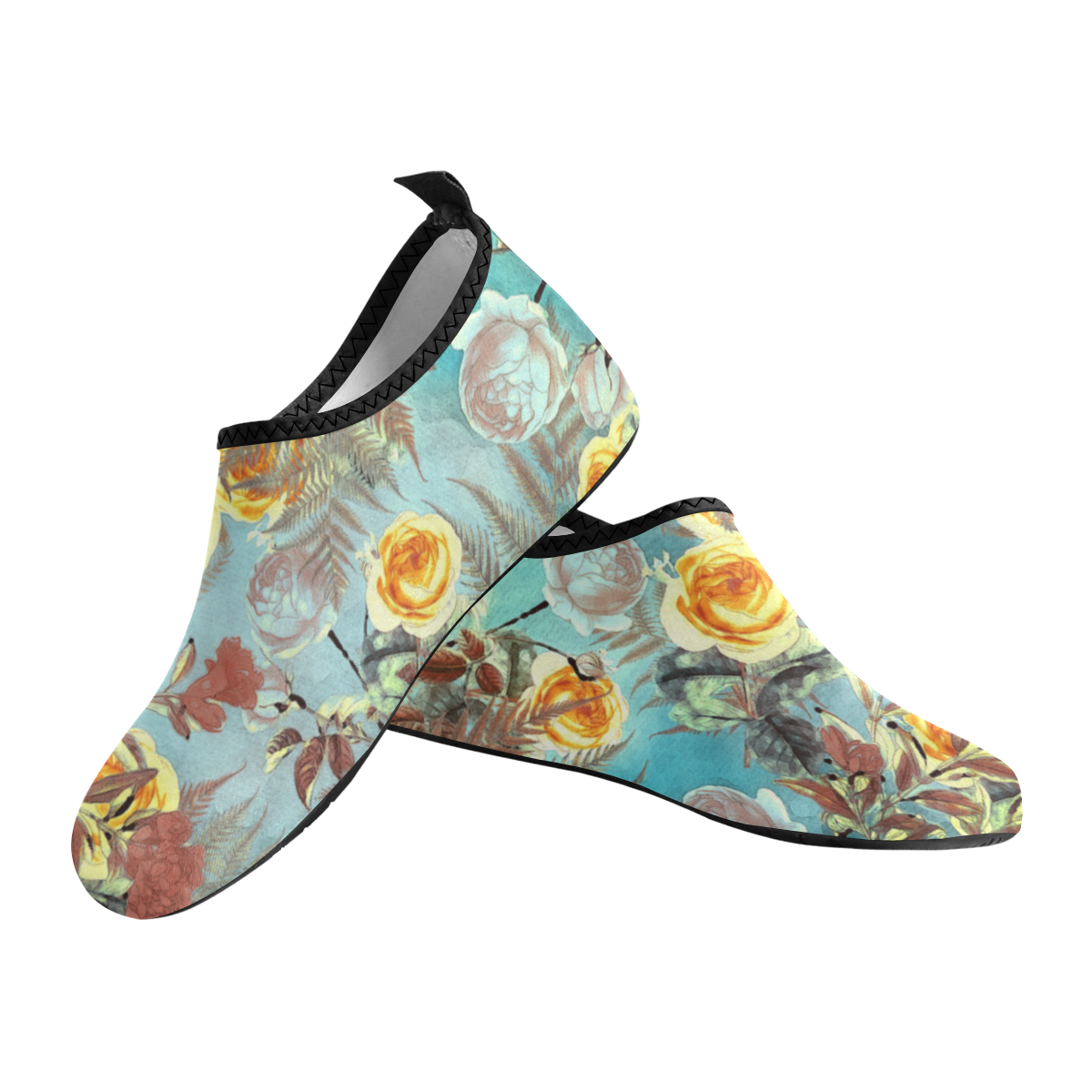 flowers #flowers #pattern Women's Slip-On Water Shoes (Model 056)