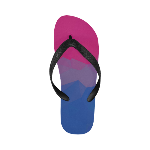 Geometric Bisexual Pride Flip Flops for Men/Women (Model 040)