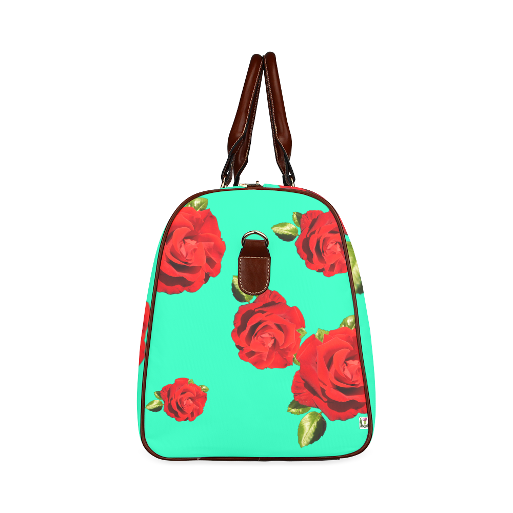 Fairlings Delight's Floral Luxury Collection- Red Rose Waterproof Travel Bag/Large 53086g15 Waterproof Travel Bag/Large (Model 1639)