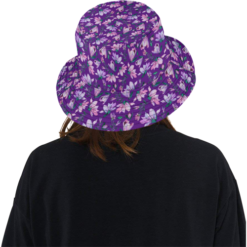 Purple Spring All Over Print Bucket Hat