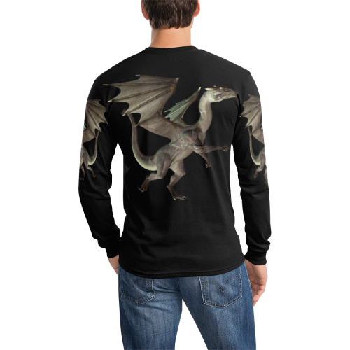 3D_Dragon_Clipart Men's All Over Print Long Sleeve T-shirt (Model T51)