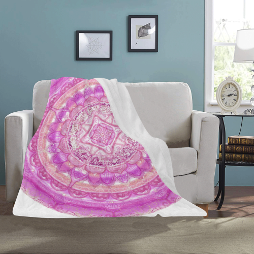 delicate silk mandala 12 Ultra-Soft Micro Fleece Blanket 40"x50"