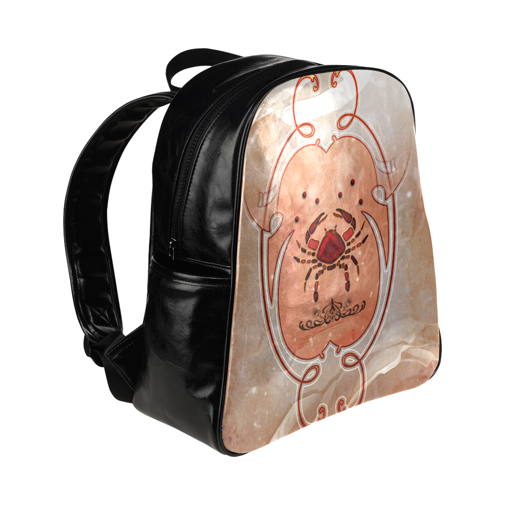 Decorative crab Multi-Pockets Backpack (Model 1636)