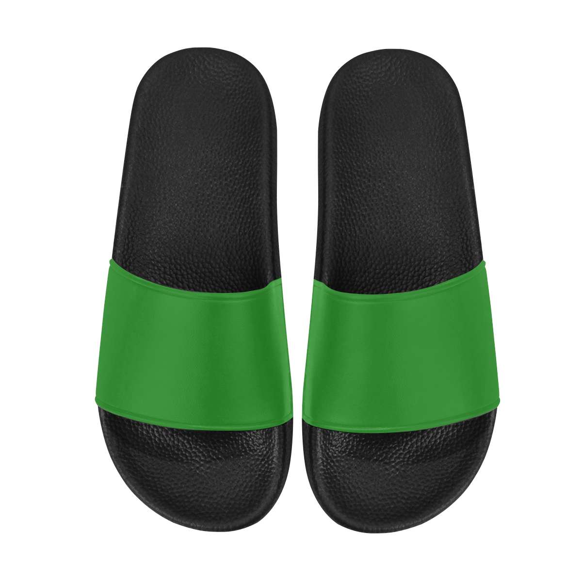 color forest green Men's Slide Sandals (Model 057)