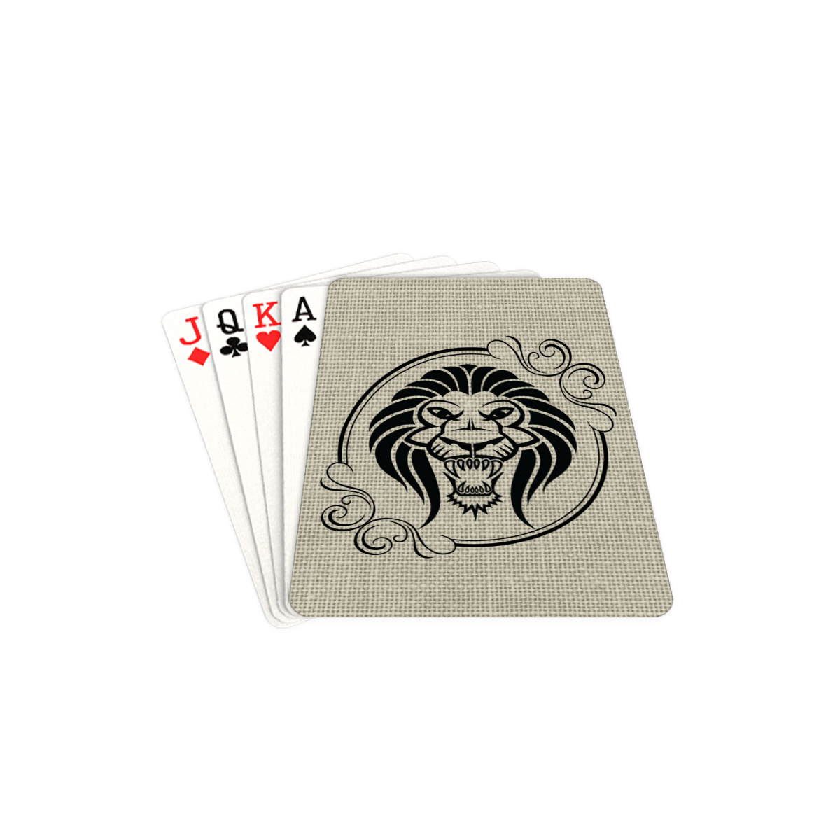 Lion on Linen Playing Cards 2.5"x3.5"