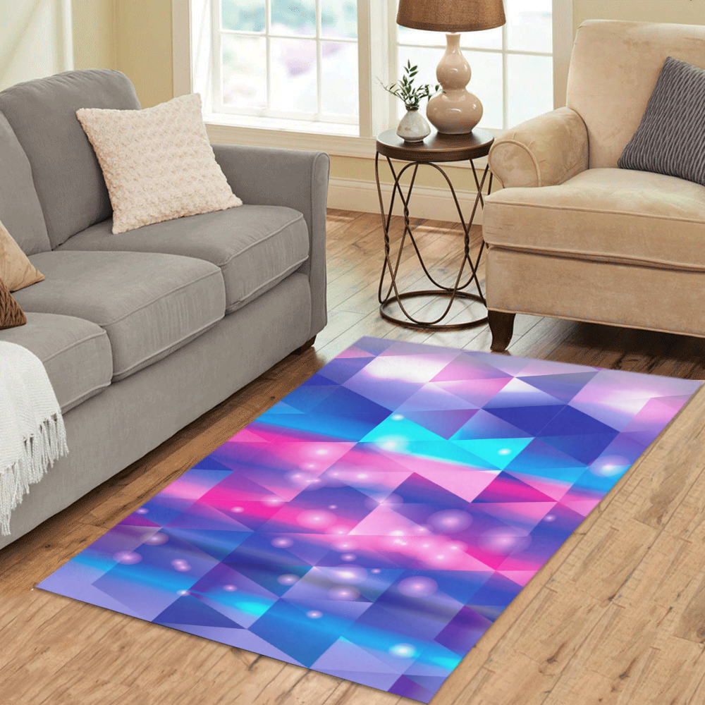 Northern Lights in Triangle & Lights Area Rug 5'x3'3''