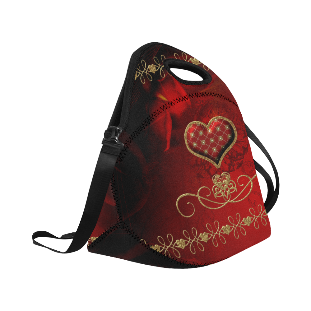 Wonderful decorative heart Neoprene Lunch Bag/Large (Model 1669)