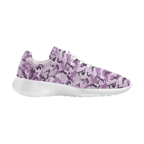 Woodland Pink Purple Camouflage Men's Athletic Shoes (Model 0200)