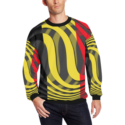 The Flag of Belgium All Over Print Crewneck Sweatshirt for Men (Model H18)