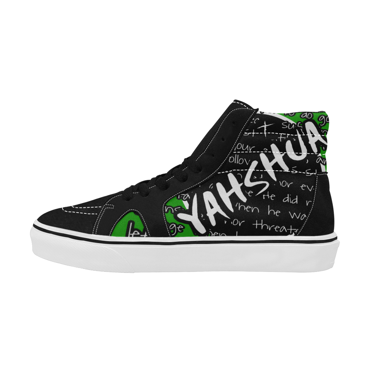Green Men's High Top Skateboarding Shoes (Model E001-1)