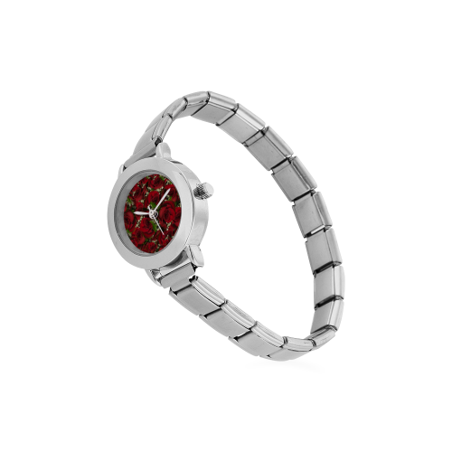 Carmine Roses Women's Italian Charm Watch(Model 107)
