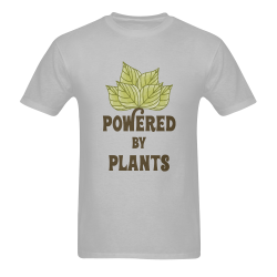 Powered by Plants (vegan) Men's T-Shirt in USA Size (Two Sides Printing)