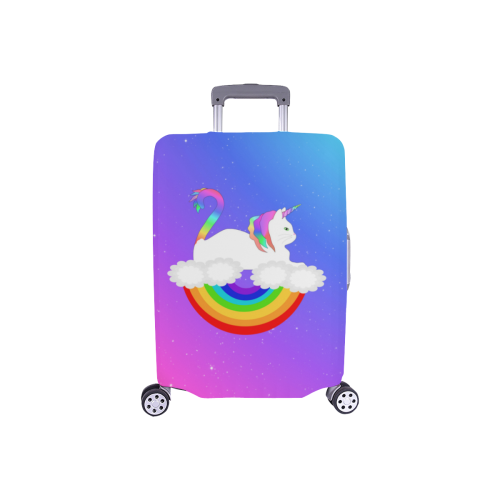 Rainbow Unicorn Cat Luggage Cover/Small 18"-21"