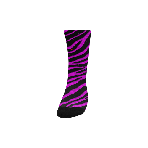 Ripped SpaceTime Stripes - Pink Kids' Custom Socks