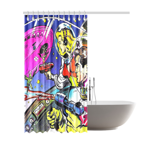 Battle in Space 2 Shower Curtain 69"x84"