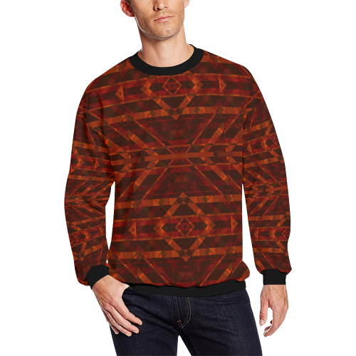 Sci Fi Horror Geometric design All Over Print Crewneck Sweatshirt for Men (Model H18)