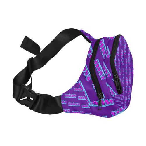 RAGER HELL FROZEN ALL OVER PURPLE bag Fanny Pack/Small (Model 1677)