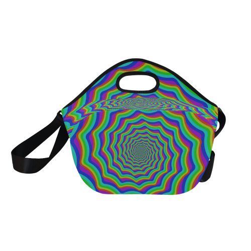 Rainbow shell vortex Neoprene Lunch Bag/Large (Model 1669)