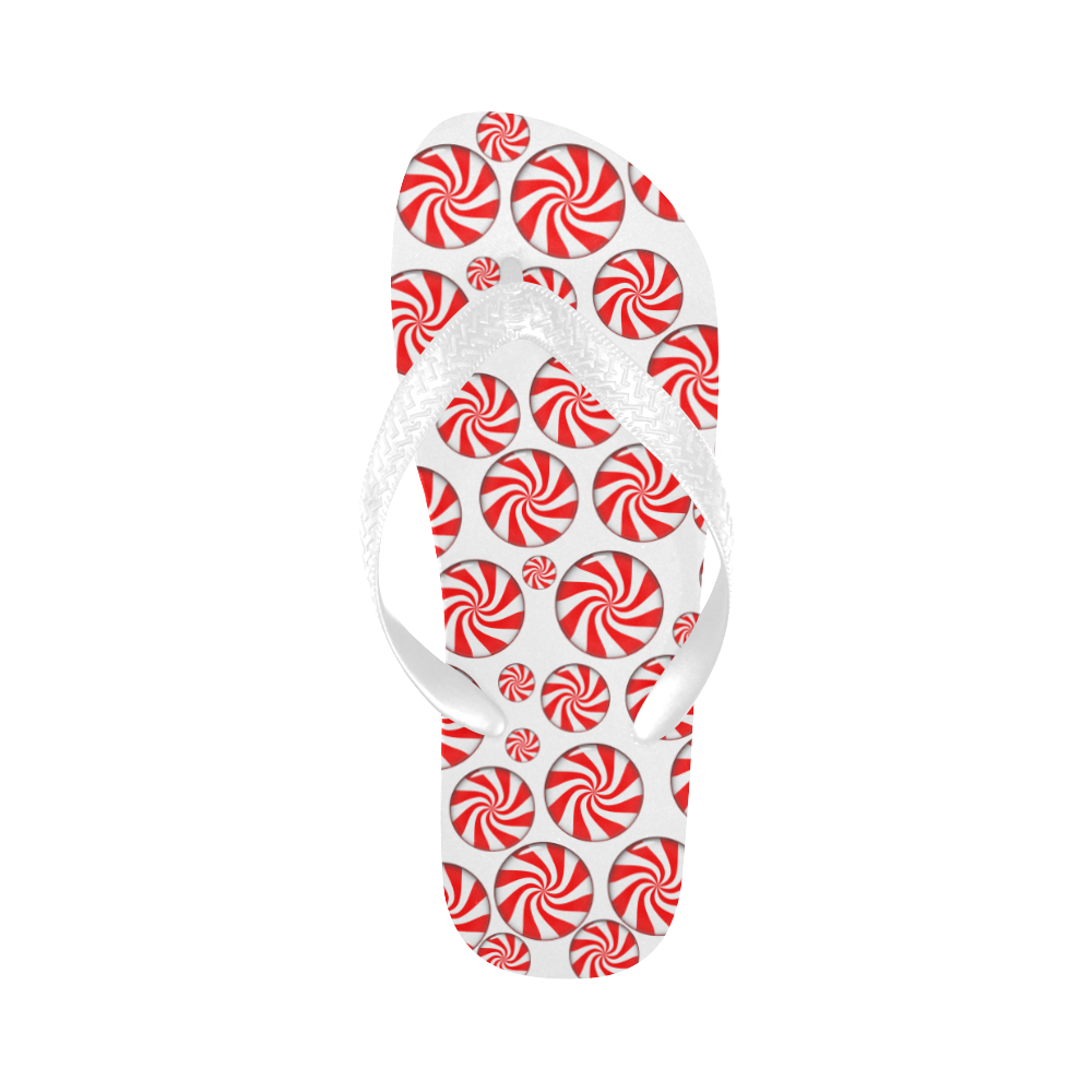 Christmas Peppermint Candy Flip Flops for Men/Women (Model 040)