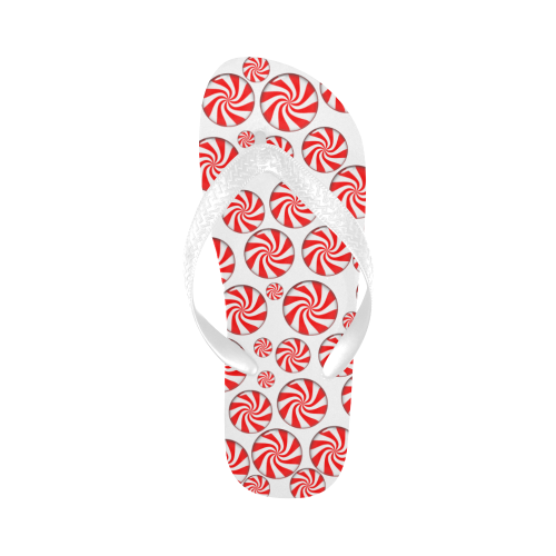 Christmas Peppermint Candy Flip Flops for Men/Women (Model 040)