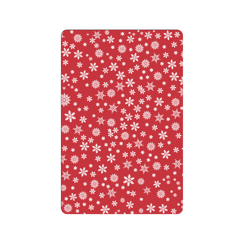 Christmas  White Snowflakes on Red Doormat 24"x16"
