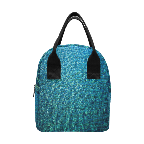 Turquoise Blue Ocean Zipper Lunch Bag (Model 1689)