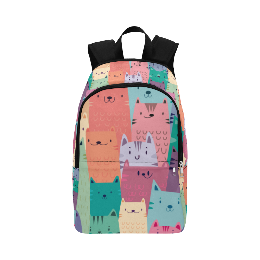 Pastel Cats Fabric Backpack for Adult (Model 1659)