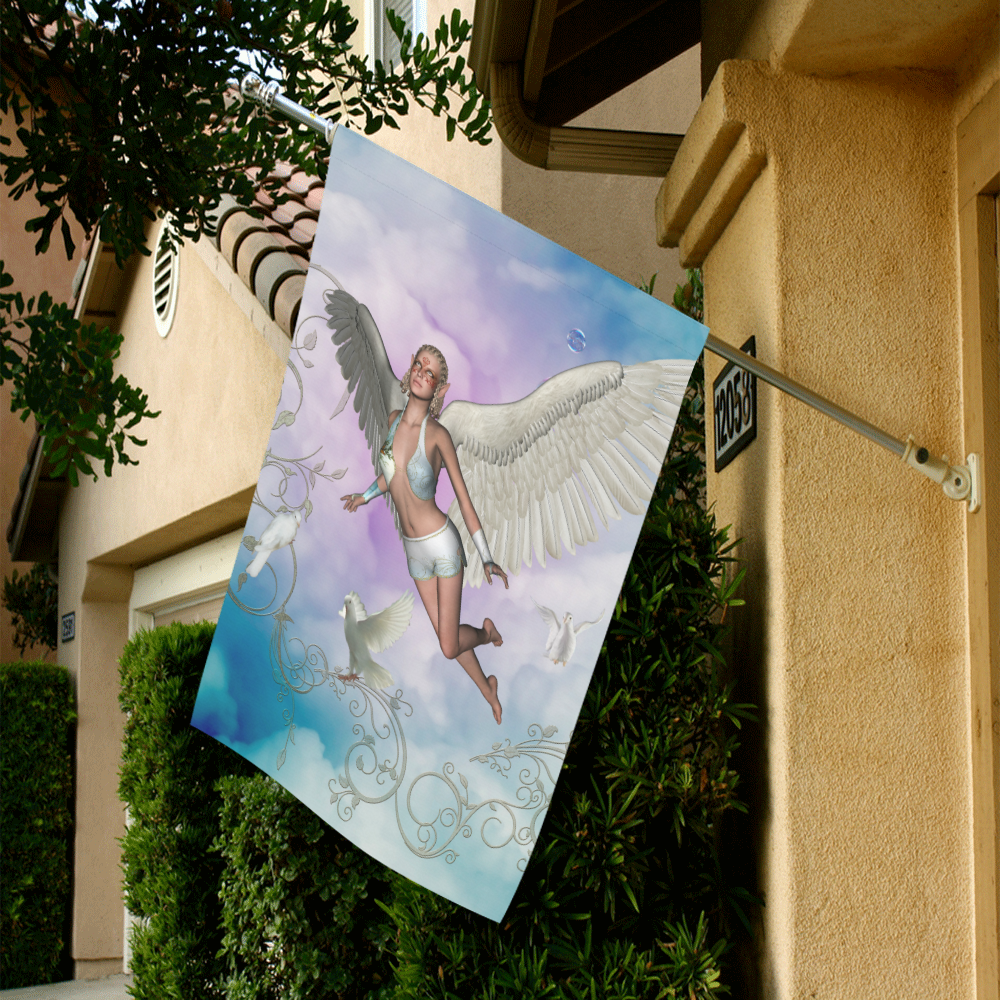 Fairy in the sky Garden Flag 28''x40'' （Without Flagpole）
