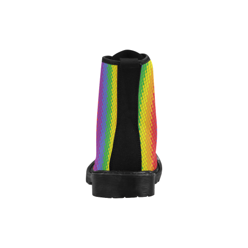 Rainbow Pattern by K.Merske Martin Boots for Men (Black) (Model 1203H)
