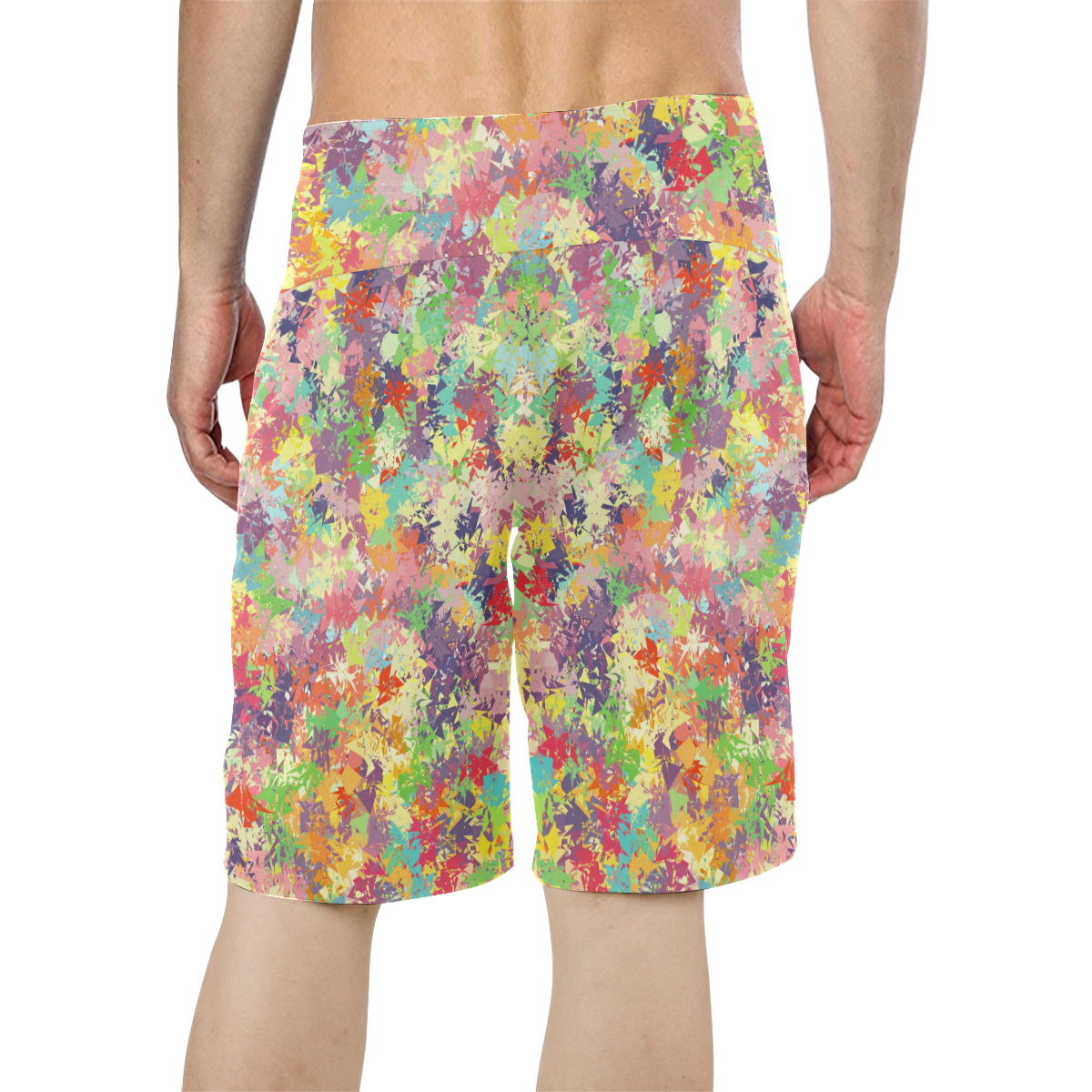colorful pattern Men's All Over Print Board Shorts (Model L16)