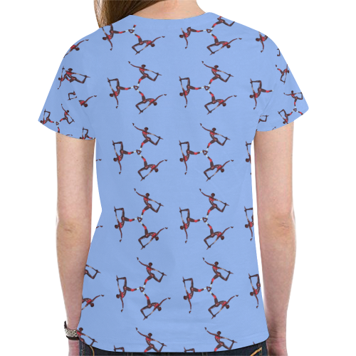 grace2 blu New All Over Print T-shirt for Women (Model T45)