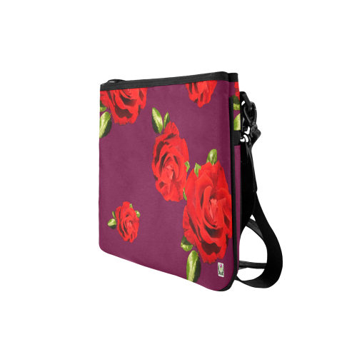 Fairlings Delight's Floral Luxury Collection- Red Rose Slim Clutch Bag 53086a11 Slim Clutch Bag (Model 1668)